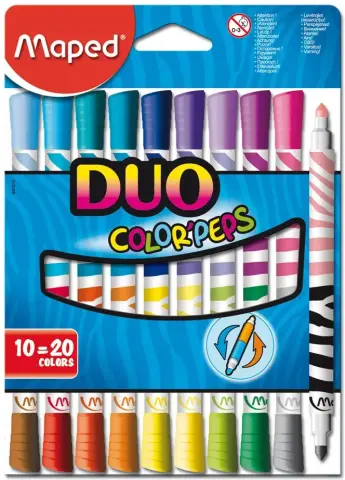 Imagen ROTULADORES DE COLORES DUO C/10