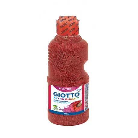 Imagen TEMPERA LIQUIDA GLITTER ROJO 250 ML. GIOTTO