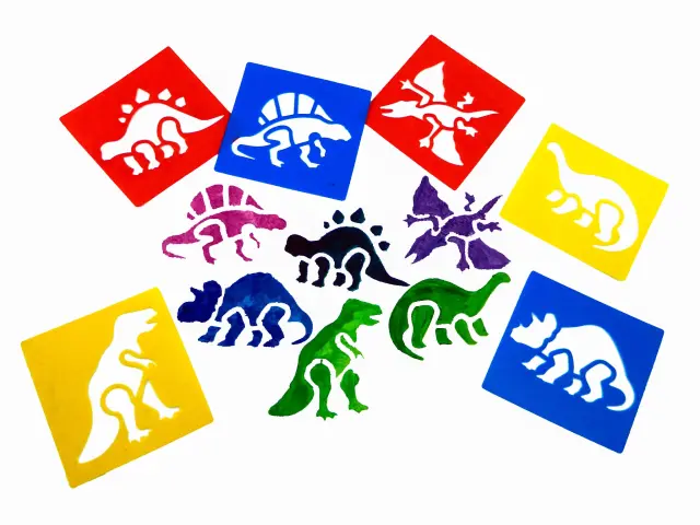 Imagen PACK DE 6 PLANTILLAS DINOSAURIOS.