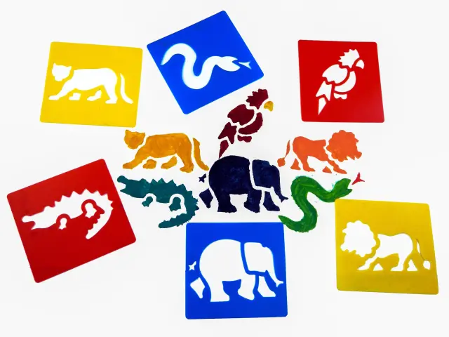 Imagen PACK DE 6 PLANTILLAS ANIMALES JUNGLA.