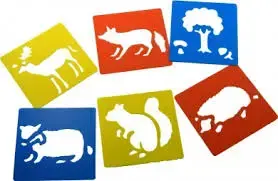 Imagen PACK DE 6 PLANTILLAS ANIMALES BOSQUE.