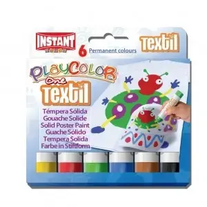 Imagen TEMPERA PLAYCOLOR ONE TEXTIL 10GR. 6 COL. INSTANT