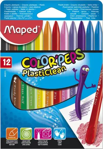 Imagen CERAS DE COLORES C/12 MAPED