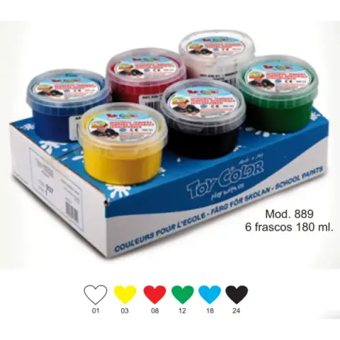 Imagen TEMPERA SENSORIAL 180ML. C/6 SURTIDA