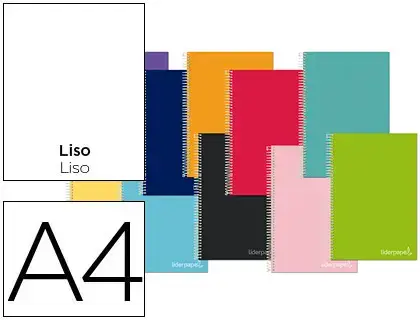 Imagen CUADERNO A4 LISO MICRO 140H. LIDERPAPEL