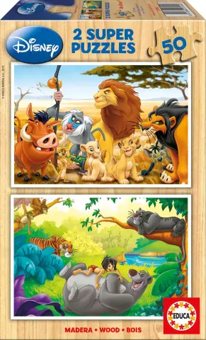 Imagen PUZZLE MADERA ANIMAL FRIENDS 2X50 PZAS. EDUCA