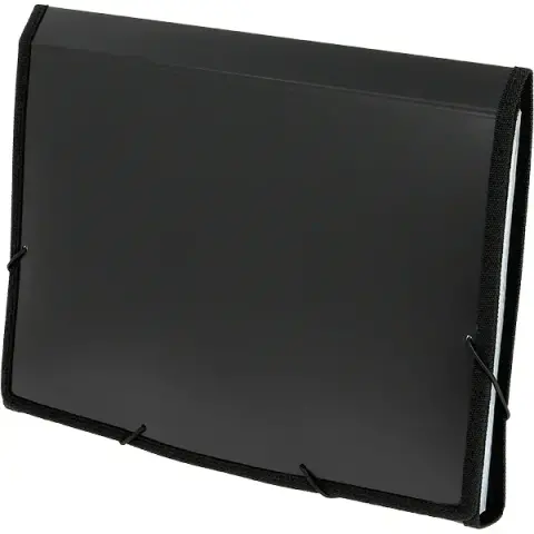 Imagen CARPETA ARCHIVADOR FUELLE PP NEGRA