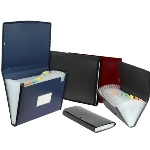 Imagen CARPETA ARCHIVADOR FUELLE PP NEGRA 2
