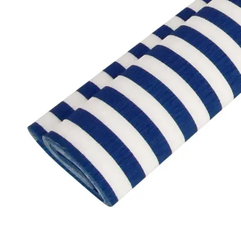 Imagen PAPEL CRESPON 50X250 RAYAS BLANCAS AZULES