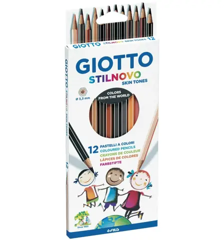 Imagen LAPICES DE COLORES SKIN TONES C/12. GIOTTO