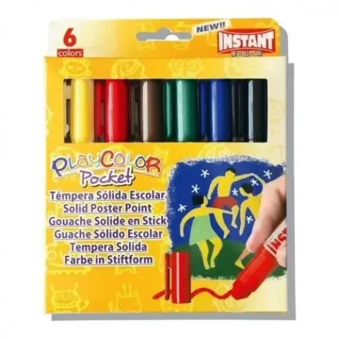 Imagen TEMPERA PLAYCOLOR POCKET 6 COLORES 5 GR. INSTANT