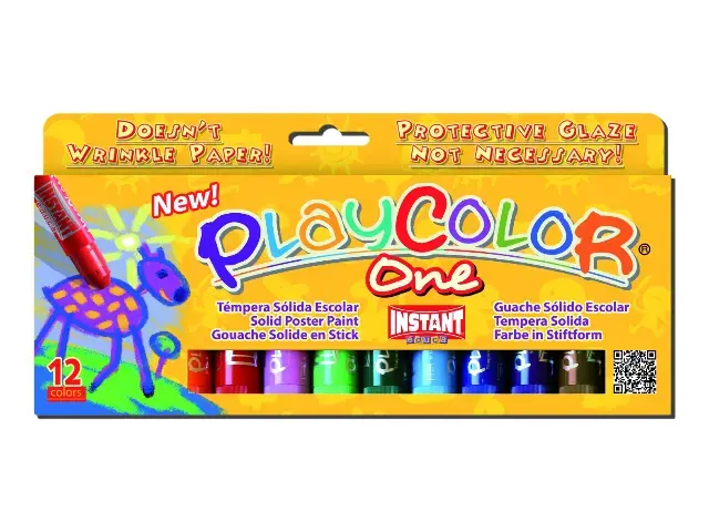Imagen TEMPERA PLAYCOLOR ONE 12 COLORES 10 GR. INSTANT