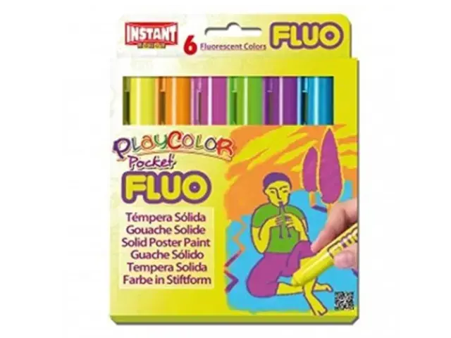 Imagen TEMPERA PLAYCOLOR FLO POCKET 6 COLORES INSTANT