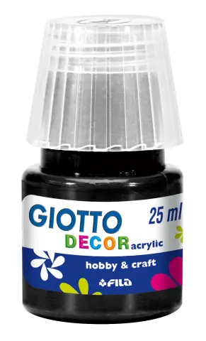 Imagen PINTURA ACRLICA NEGRA 25ML. GIOTTO