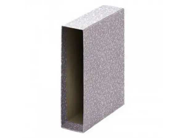 Imagen CAJA ARCHIVADOR PALANCA A4 JASPEADO GRIS. LIDERPAPEL