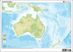 Imagen MAPA MUDO AUSTRALIA FISICO. VICENS-VIVES