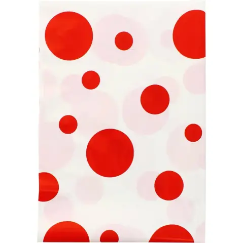 Imagen BOLSA DISFRAZ PAYASO BLANCA LUNARES ROJOS 65x90CM C/5