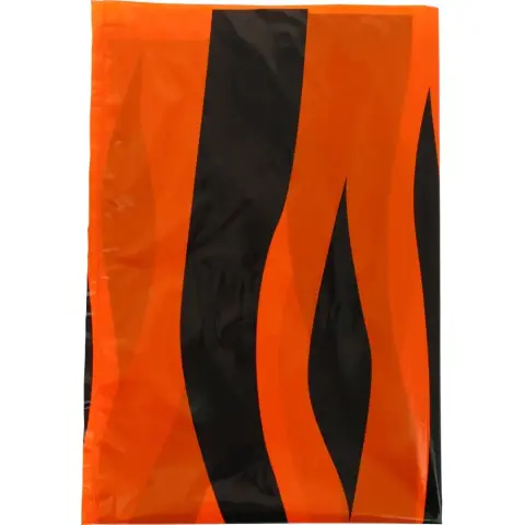 Imagen BOLSA DISFRAZ NARANJA RAYAS NEGRAS 56x70CM C/25