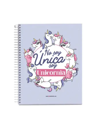 Imagen NOTEBOOK 4 A5 CUADRCULA NO SOY UNICORNIO