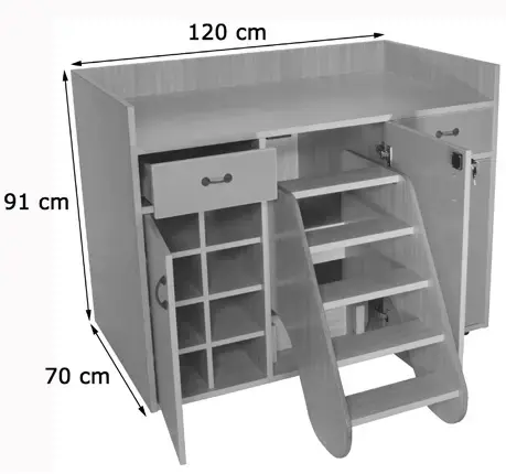 Imagen MUEBLE CAMBIADOR CON ESCALERA 2