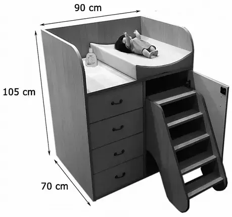 Imagen MUEBLE CAMBIADOR CON ESCALERA 2