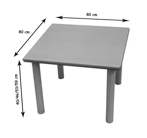 Imagen MESA CUADRADA 80 x 80 cm 2