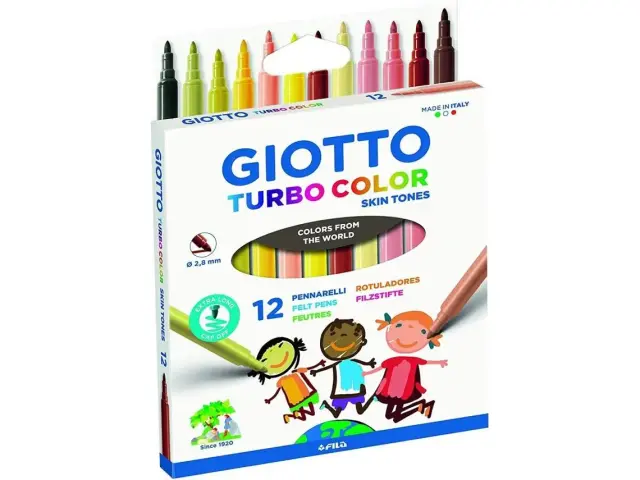 Imagen ROTULADOR TURBO COLOR SKIN TONES C/12.GIOTTO