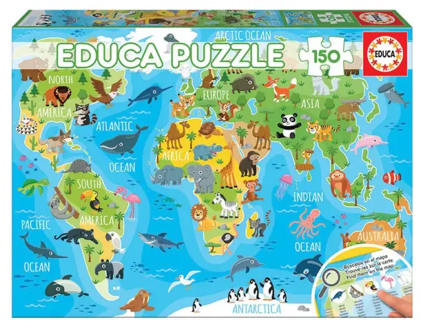 Imagen PUZZLE MAPAMUNDI 150 PZAS. EDUCA