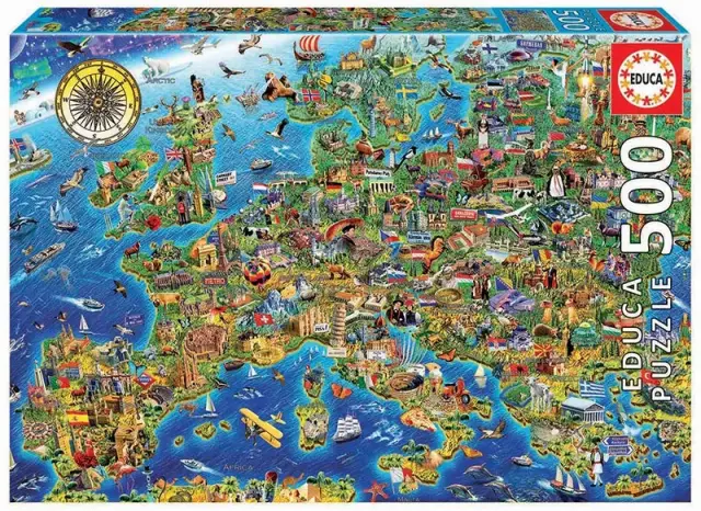 Imagen PUZZLE 500 PIEZAS MAPA DE EUROPA