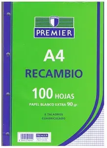 Imagen RECAMBIO F 4MM 90 GR. 100 HOJAS. ZORRILLA