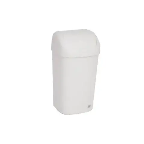 Imagen PAPELERA BLANCA 25 LT. PP TAPADERA BASCULANTE