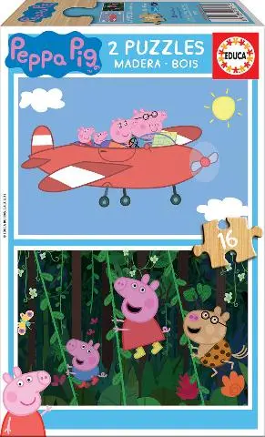 Imagen PUZZLES PEPPA PIG 2X16 PZAS. EDUCA