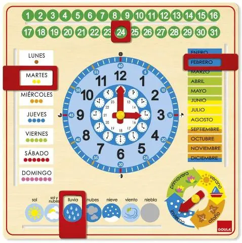 Imagen RELOJ CALENDARIO ESCOLAR.