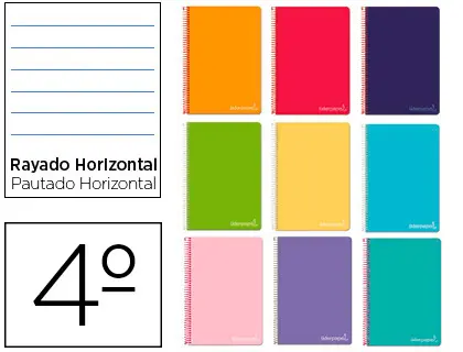 Imagen CUADERNO  4 R. HZTAL. TAPA DURA 80H. 75 GR. LIDERPAPEL