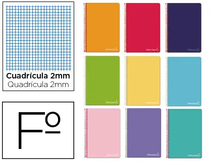 Imagen CUADERNO F MILIMETRADO TAPA DURA 80H. 60 GR. LIDERPAPEL