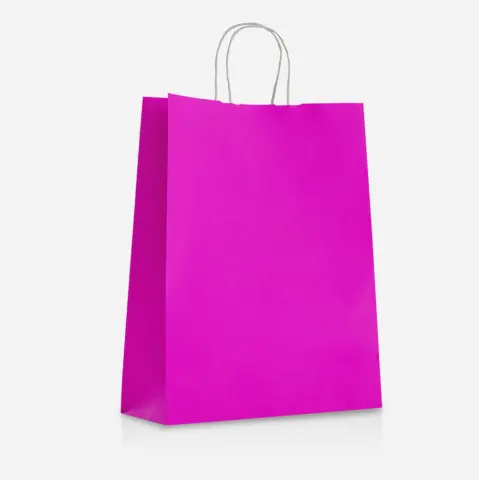 Imagen BOLSA PAPEL KRAFT FUCSIA 32 x 24 x 10 cm