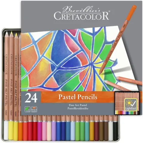 Imagen ESTUCHE METAL 24 LAPICES PASTEL. CRETACOLOR
