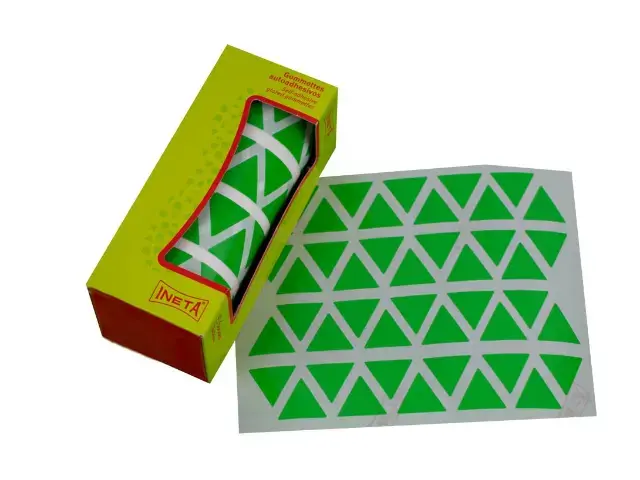 Imagen ROLLO GOMETS TRIANGULO 21 MM VERDE. INETA