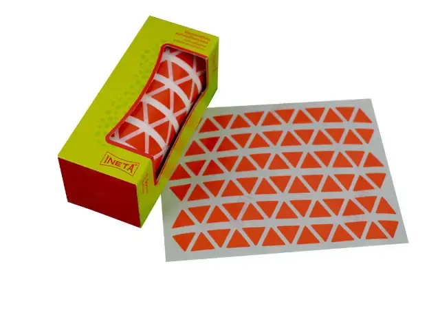 Imagen ROLLO GOMETS TRIANGULO 15 MM NARANJA. INETA