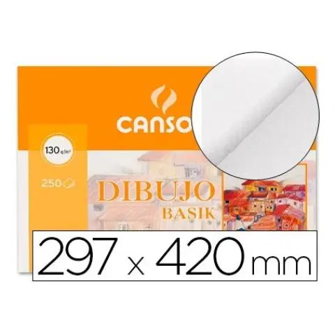 Imagen PAPEL A3 BASIK 130 GRS. S/RECUADRO 250H. GUARRO