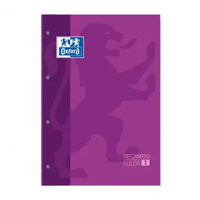 Imagen RECAMBIO A4 ENCOLADO 5MM MORADO. OXFORD