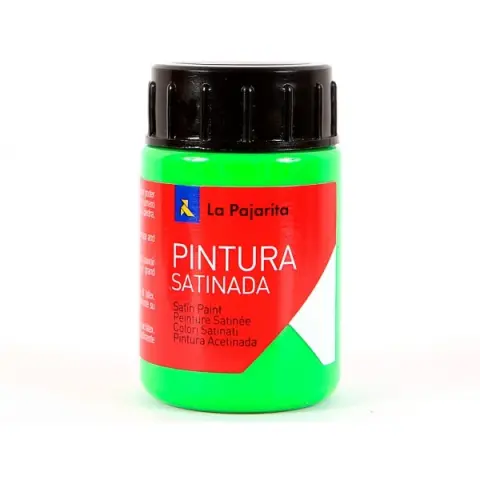 Imagen PINTURA SATINADA VERDE VIVO 35 ML. LA PAJARITA