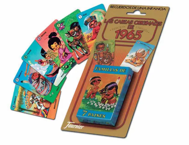 Imagen BARAJA INFANTIL FAMILIAS DE 7 PAISES CON 42 CARTAS