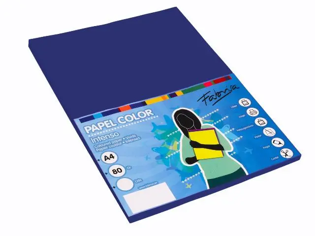 Imagen PAPEL A4 80GR. AZUL OSCURO 100 HOJAS
