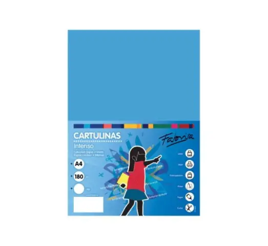 Imagen CARTULINA A4 AZUL CELESTE C/50. FBS