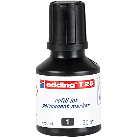 Imagen TINTA ROTULADOR EDDING T-25 NEGRA 30ML.