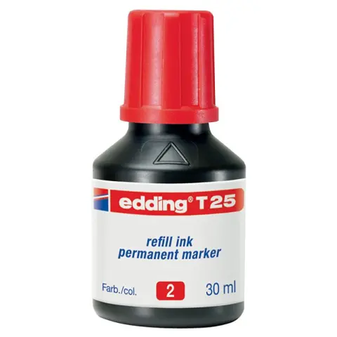 Imagen TINTA ROTULADOR EDDING T-25 ROJA 30ML.