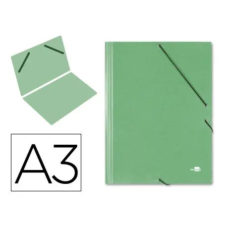 Imagen CARPETA GOMILLAS CARTON A3 VERDE