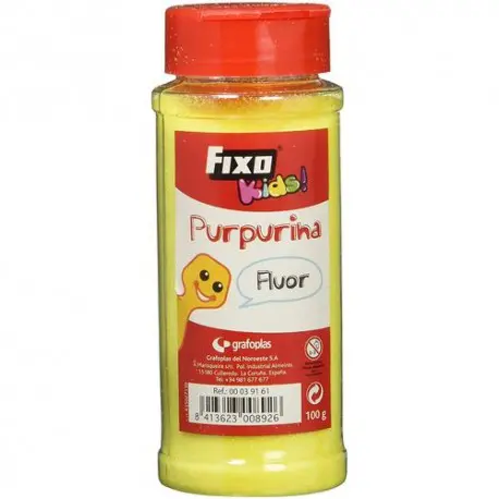 Imagen PURPURINA AMARILLA FLUOR 100GR. FIXO