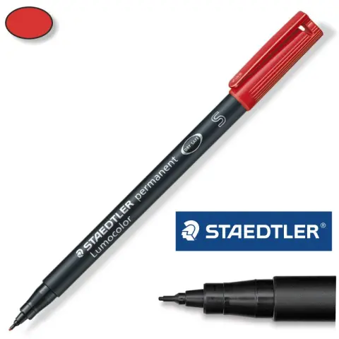 Imagen ROTULADOR ROJO (S) STAEDTLER LUMOCOLOR